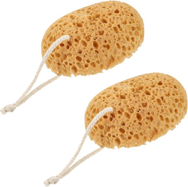 Shower Sponge, 2 Pcs Large Bath Sponges for Shower Body Scrubber Soft Loofah Exfoliating Sponge for Women Men Home Bathroom Face Body Washing Bathing Deep Cleansing