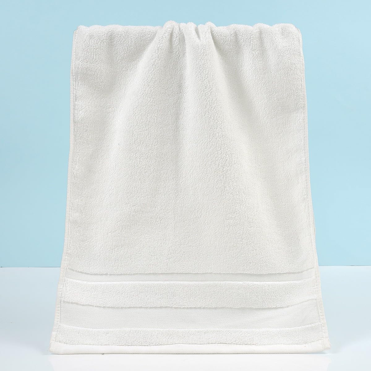 13X29 inch Exceptionally Soft to The Touch 100% Pure Cotton Towels Featuring Thick and Vibrant Colors,for Family & Hotel & Spa Premium Packaged in Sets of Two - (Blue) - Image 2