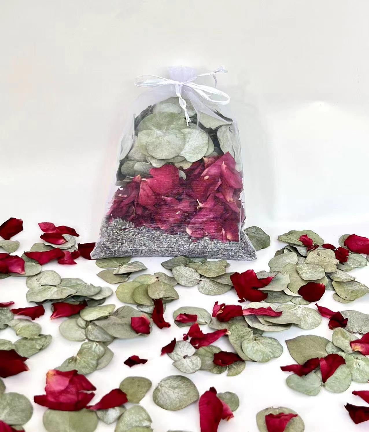 Eucalyptus+Lavender+Roses Eucalyptus and Lavender Rose Bath Sachets, 65g Total, Natural Dried Herbs for Relaxation - Image 2