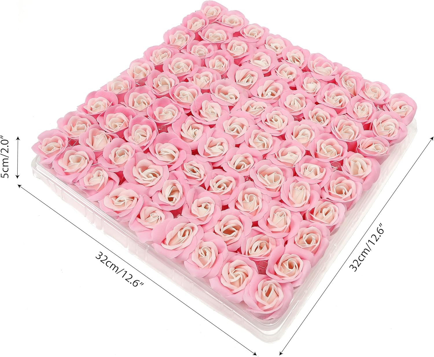 81PCS Soap Flower, Roses Rosas l Shaped Scented Bath Body Shower Petals Bouquet Flores De Jabon for Her, Valentine's Day, Wedding, Birthday, Mothers Day, Anniversary, Party Favors Gifts Idea Pink - Image 2