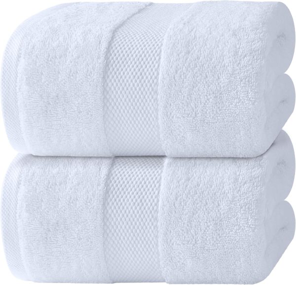 Luxury Bath Sheets Towels for Adults Extra Large 35x70 Inch - 700  Turkish Cotton, Highly Absorbent | Hotel Collection | 2 Pack