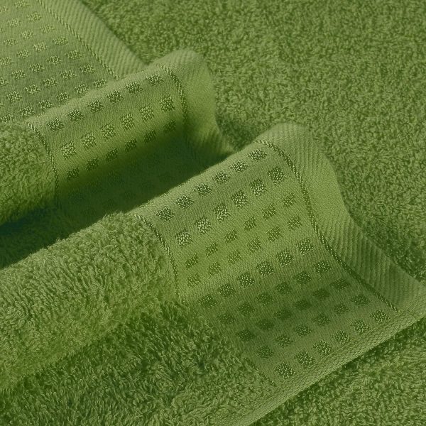 100% Cotton 2 Pack Oversized Bath Towel Set 28x55 Inches, Ultra Soft Highly Absorbant Compact Quickdry & Lightweight Large Bath Towels, Ideal for Gym Travel Camp Pool - Kiwi Green - Image 2