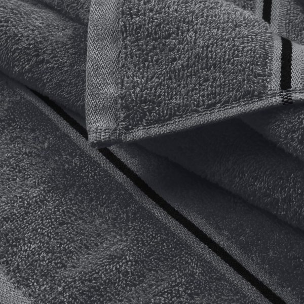Cotton 2 Pack Oversized Bath Towel Set 28x55 inches, Large Bath Towels, Ultra Absorbant Compact Quickdry & Lightweight Towel, Ideal for Gym Travel Camp Pool - Charcoal Grey - Image 2