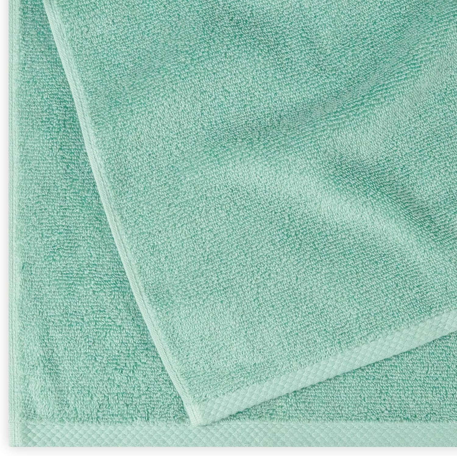 100% Cotton Quick-Dry Lightweight Moisture Absorbing Bath Towel, 2-Pack, Seafoam Green, 54" x 30" - Image 2